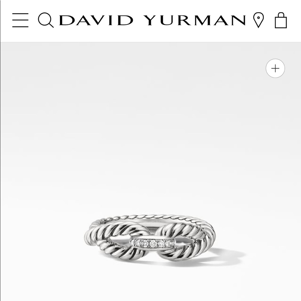 David Yurman Cable Loop Ring with Diamonds